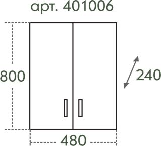 Шкаф СанТа Стандарт 401006 48см белый